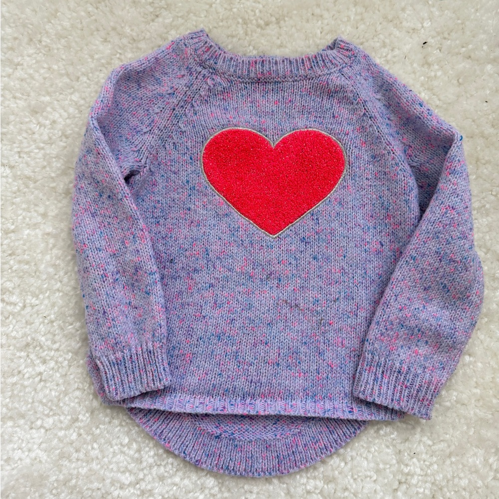 Heart Patch Women's Sweater - Multicolor